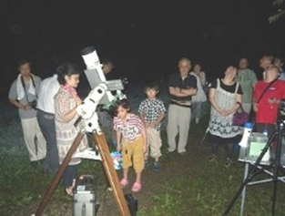 夏の夜空の星観測会